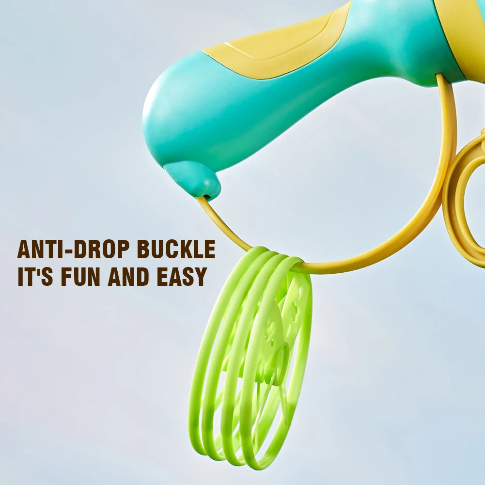 Flying Saucer Disc Launcher Kids Flying Toys Pull String UFO Throw Catch Outdoor Sport Propeller Children Toys Gift for Boy Girl