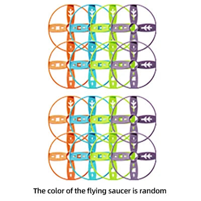 Flying Saucer Disc Launcher Kids Flying Toys Pull String UFO Throw Catch Outdoor Sport Propeller Children Toys Gift for Boy Girl